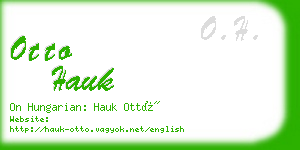 otto hauk business card